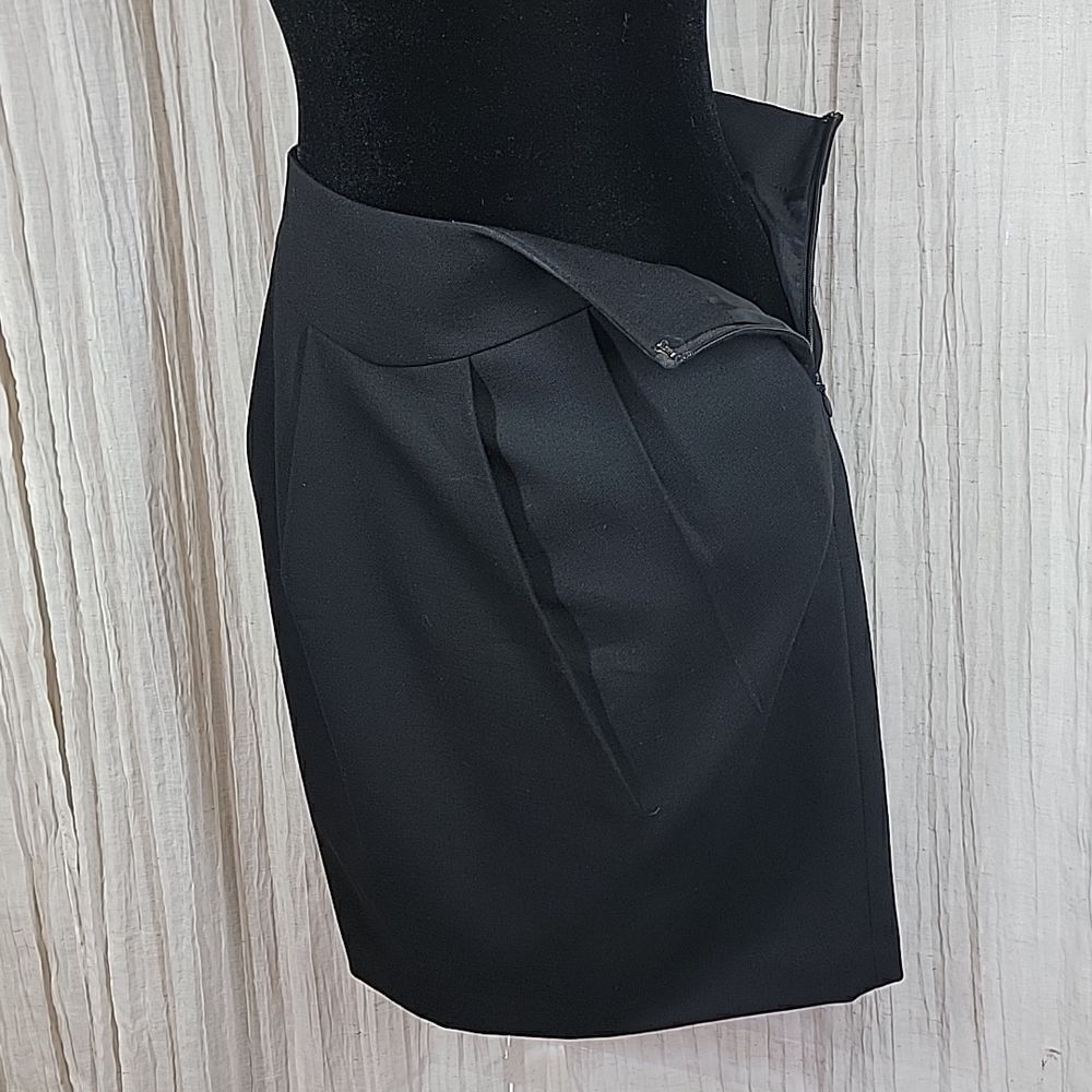 LOFT Black Wool Skirt Pleated Front - Picture 7 of 15
